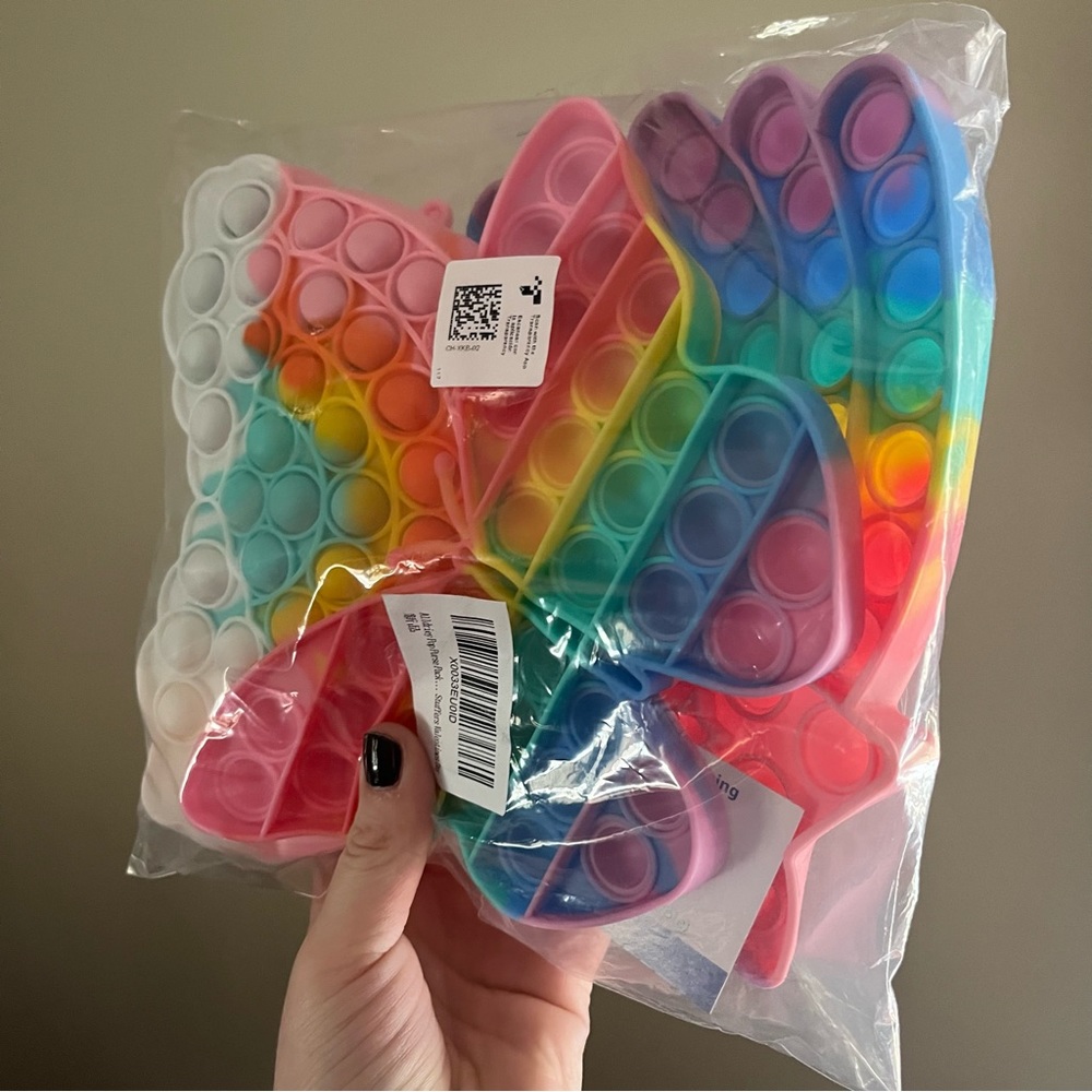 🆕HUGE POP-IT FIDGET TOY PACK💜🌈